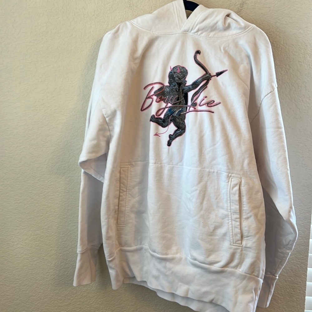 BOYS lIE / Metal Hoodie in white - Picture 3 of 10